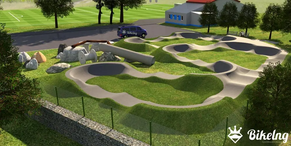 3D vizualizácia pumptracku v parku